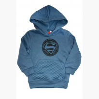 Új 116-os Superman logós kapucnis pulóver, kék.